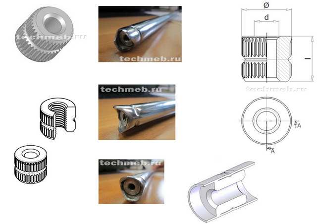 352 A1 Гайка-вставка в круглую трубу