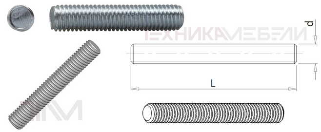 Шпилька мерная М6 /М8 /М10 (DIN 976 Form A)