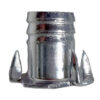 Гайка усовая врезная M 8 x 14 с круглой базой Ø 19 мм (1500 шт), цинк белый, картон 29х20х13 см